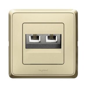 CARIVA 2xRJ11 telefonaljzat komplett bézs