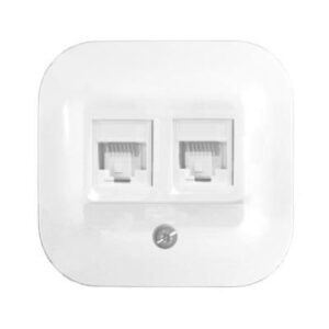FORIX 2xRJ45 CAT5e UTP IP20 fehér falon kívüli informatikai csatlakozó