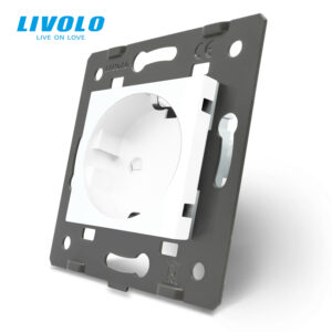 Livolo fehér dugalj 2p+f 16a 250V
