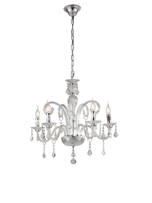 Lampadario cristallo cromo 5xE14 66