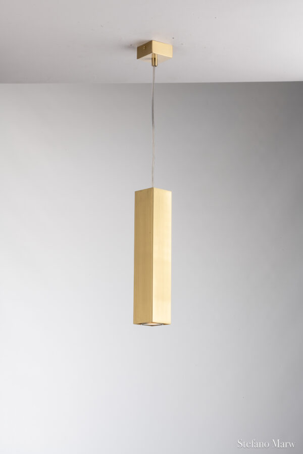 Sospensione fluke quadro oro 1xGU10