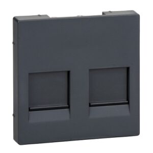 MERTEN fedlap, 2xRJ45moduláris betétekhez, SYSTEM M, polárfehér