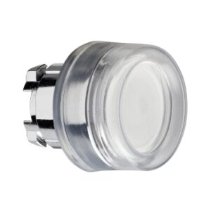 Fehér süllyesztett Világító nyomógomb fej O22 visszatérő, LED-del