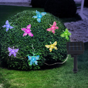 Szolár fényfüzér 10 db pillangóval*