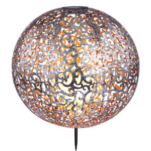 Szolár leszúrható fém gömb IP44 LED*