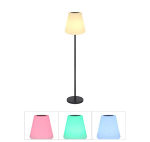 Szolár lámpa opál fekete matt színű@ lépcsőkapcsolóval ellátott RGB
