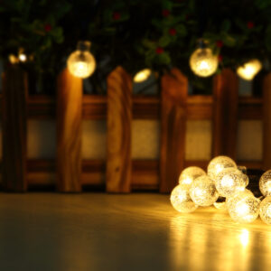 Szolár világítólánc műanyag fekete/@ átlátszó színűek nyomáskapcsoló