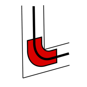 DLP kanyar elem 90° 65/85