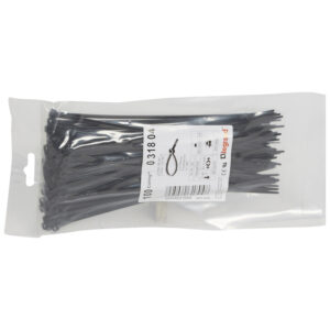 Kábelkötegelő 180x3,5 fekete 100db/csomag