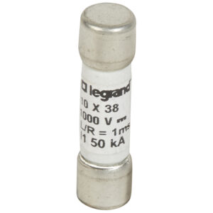 Hengeres olvadó biztosíték 10x38mm 5A 1000V= napenergiához