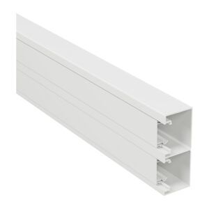DLP-S kábelcsatorna 130x50mm, 45-ös szerelvényhez, fehér merev fedéllel 2m/db