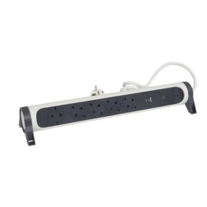Elosztó 5-ös +usb a+c 1,5méter vezeték fekete/fehér premium elosztósor