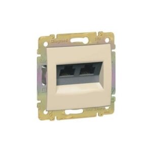 VALENA telefon 2xRJ45 CAT6 UTP elefántcsont