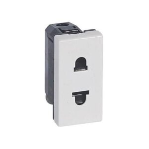 PRMOSAIC csatlakozó alj euro-us 1mod fehér 16A 1 modulos, fehér aljzat