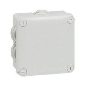 Kötődoboz 105x105x55mm falon kívüli, membrános, IP55, csavaros fedél, PLEXO