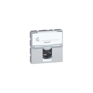 PRMOSAIC TEL.1xRJ45 FTP CAT5e 2M ALU LCS2, 2 MODUL ALUMÍNIUM