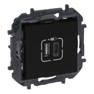 NILOÉ STEP USB A+C TÁP.5V 3A15W FEK. KETTŐS USB TÖLTŐALJ.+BEÉP.TÁPEGYSÉG