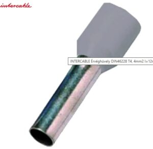 SZIGETELT ÉRVÉGHÜVELY 4.0mm2 4mm2 L=12mm szürke