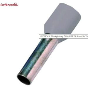 SZIGETELT ÉRVÉGHÜVELY 4.0mm2 4mm2 L=12mm szürke