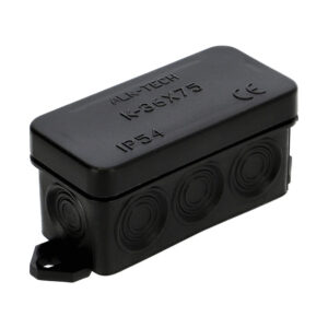 KÖTŐDOBOZ  75X36X40  FEKETE  IP54