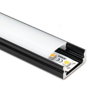 LED profilsín fekete 2m+opál fedlap alp-002 fekete