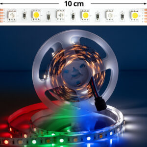 LED SZALAG 60LED 8W IP20 RGB+HIDEG F LED 5050-60 12V SKU 212159