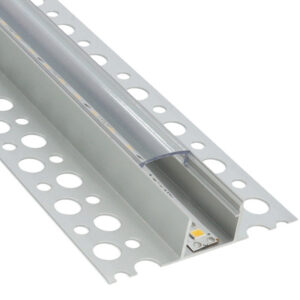 LED profilsín gipszkartonba süllyeszthető 2m+átlátszó  fedéllel  alp-024 ezüst