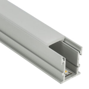 LED profilsín opál fedéllel alp-040 ezüst 2m/szál