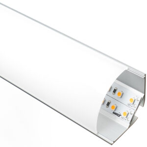 LED sarok profilsín opál fedéllel alp-016r ezüst 2m/szál