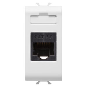 ETHERNET CSATLAKOZÓ ALJZAT - RJ45 - CAT. 5e - UTP - 1 MODULOS - FÉNYES FEHÉR - CHORUSMART