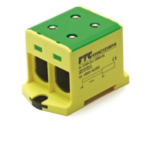 Fővezeték bekötő sorkapocs 2x 25-150mm2 zöld/sárga
