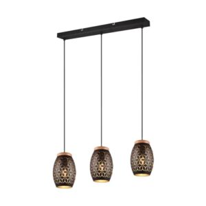 TRIO BIDAR függeszték excl.3xE27 3X28W E27 fekete-arany