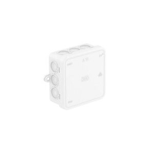 Kötődoboz A11 85x85x40mm falon kívüli IP55 pattintós fedél fehér