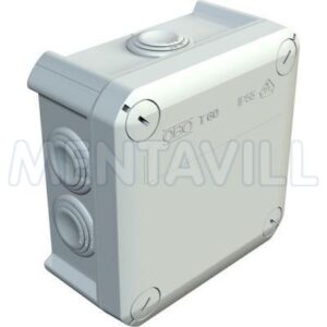 Kötődoboz T60 FR.114x114mm+bevezetőnyilásokkal