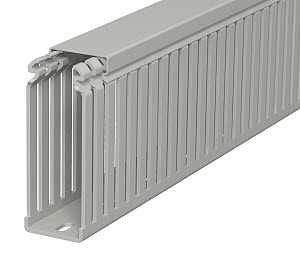 LKV kábelcsatorna perforált műanyag 37x100mm kőszürke 2m/db 16db/doboz