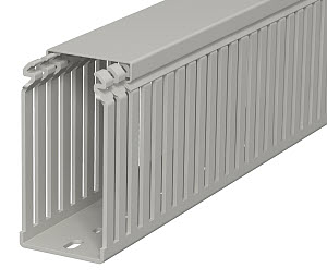 LKV kábelcsatorna perforált műanyag 50x100mm kőszürke 2m/db 12db/doboz