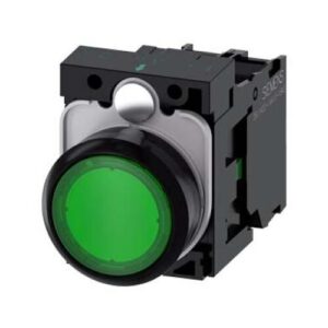 világító nyomógomb 3SU1102-0AB40-1BA0 24V 1NO