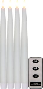 Asztali gyertya LED 4 fehér távirányító 22x285mm 9e@