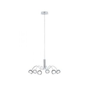 MALAGON LED függeszték 6x3,3W króm/átlátszó@