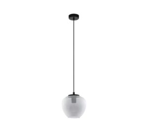 PRIORAT függeszték E27 1x40W 23,5cm fekete/átlátszó