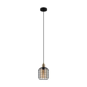 Függeszték E27 1x40W fekete/amber chisl