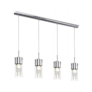 DIAMOND függezték 4×60W E14 króm kristállyal