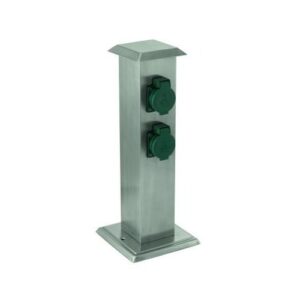 Kültéri dugalj 2-es IP44 inox/zöld park 4