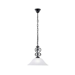 EGLO függeszték 1×60W E27 fekete/alabástrom üveg@ gla365 h:13962 MURCIA