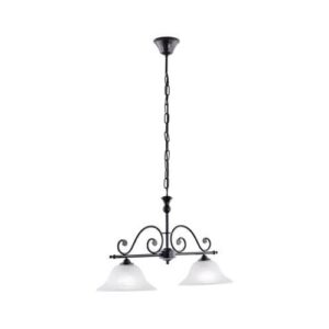 EGLO függeszték 2×60WE27 fekete/alabástrom h:13963 murcia edi-light