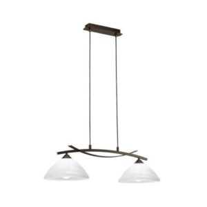 EGLO függeszték2×60W E27 barna/alabástromástrom VINOVO GL2646