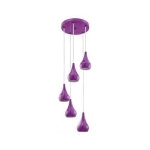 NIBBIA függeszték 5×40W E14 lila@