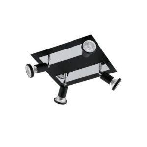 LED-es mennyezeti GU10 4x5W fekete króm Sarria