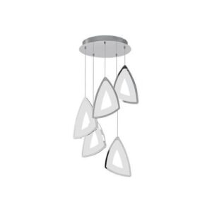 LED-es függeszték 5x6W króm/fehér@ AMONDE