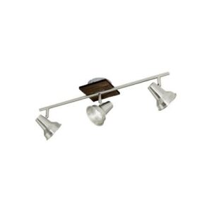 LED-es fali/mennyezeti GU10 3x3,3W mattnikkel/barna FILIPINA